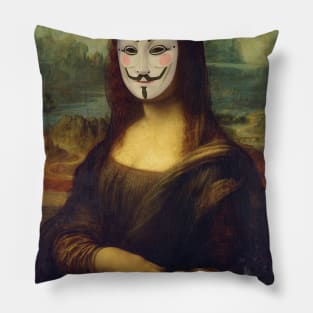 mona lisa funny aesthetic Pillow