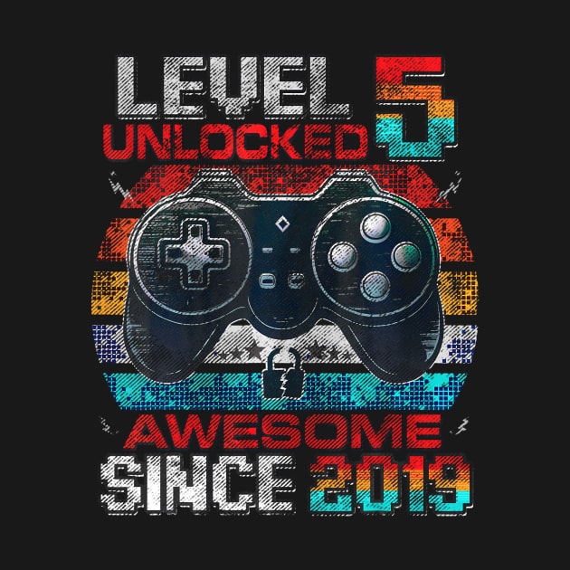 Level 5 Unlocked 5 Year Old 5Th Birthday Gamer Boys Kids by Zoe Hill Autism