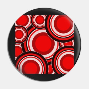 red white and black geometric pop art circle pattern Pin