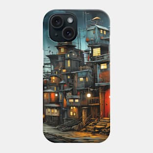 City Landscape Concept Abstract Colorful Scenery Painting Phone Case