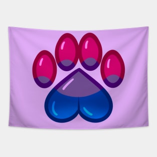 LGBTQ+ Pride Heart Paws - Bisexual Tapestry