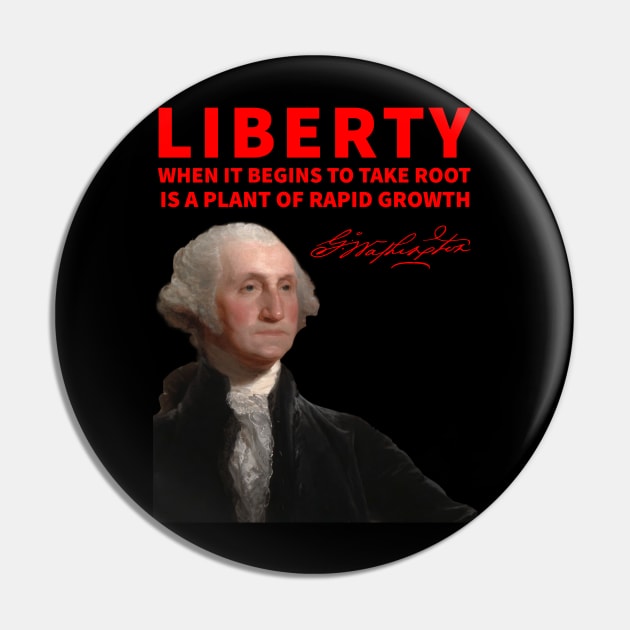 George Washington on Liberty Pin by Retro Patriot