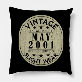 Vintage Established May 2001 - Good Condition Slight Wear Pillow