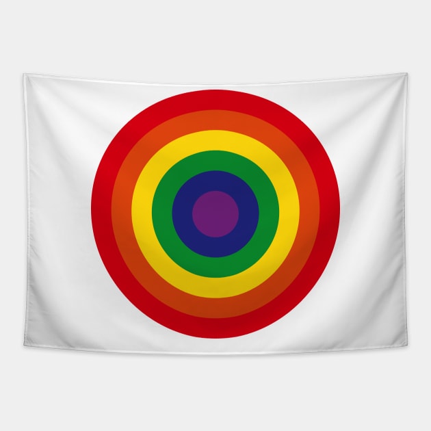 Rainbow Mod Target Tapestry by n23tees