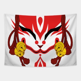 Kitsune Mask - V1 WHITE Tapestry