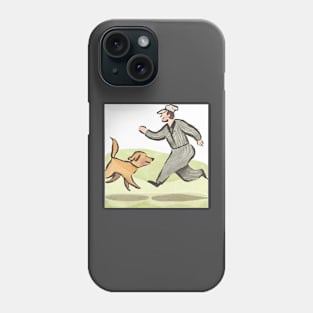 Man with cutie dog Phone Case