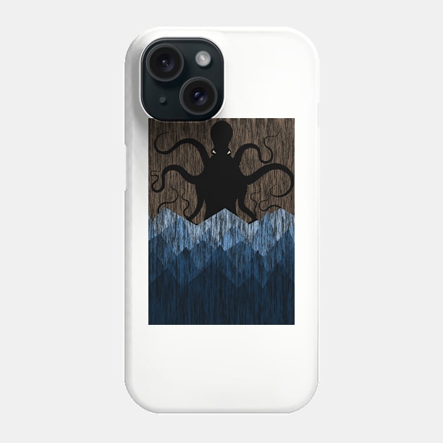 Cthulhu's sea of madness - Brown Phone Case by Ednathum