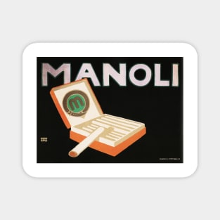 MANOLI CIGARETTES Sachplakat Style Wall Art by Lucian Bernhard 1910 Vintage German Magnet