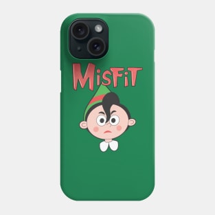 Misfit Elf 3 Red and Green Phone Case