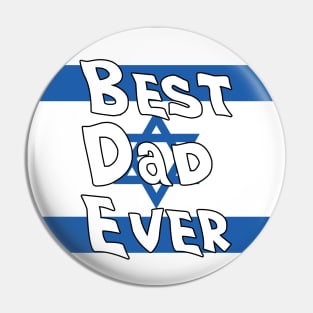 Best Dad Ever Israel Flag Pin