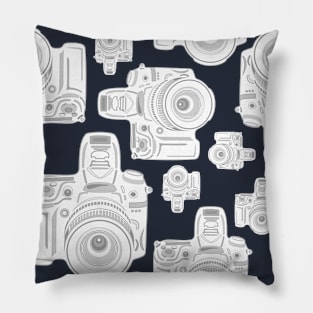 Camera Grey Pattern Pillow