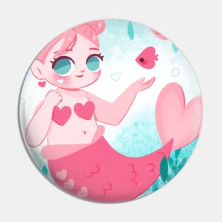 Heart Mermaid Pin