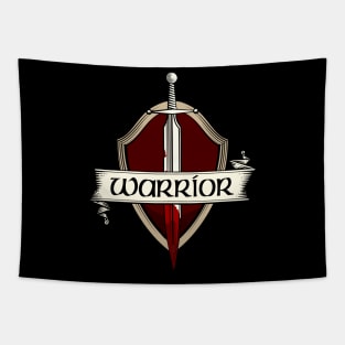 Sword Warrior Coat Of Arms Medieval Sword Fight Tapestry