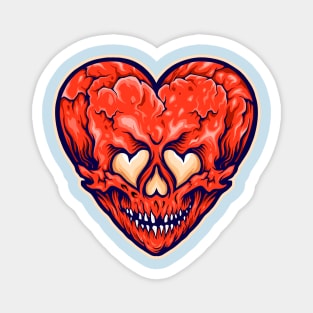 Heart Skull Magnet