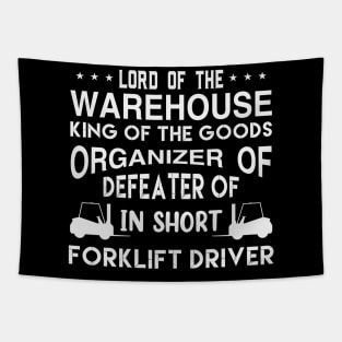 Funny Forklift Driver Saying Warehouse Tapestry