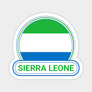 Sierra Leone Country Badge - Sierra Leone Flag Magnet