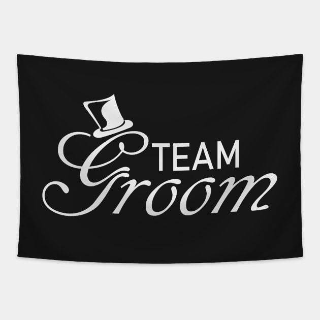 Team Groom Wedding Accessories Tapestry by DepicSpirit