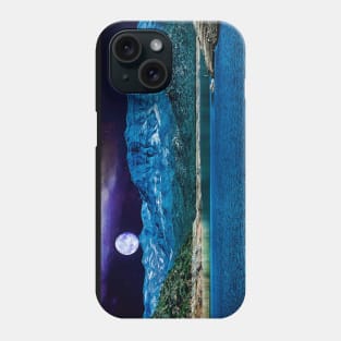 Full Moon Over Desert Lake Phone Case