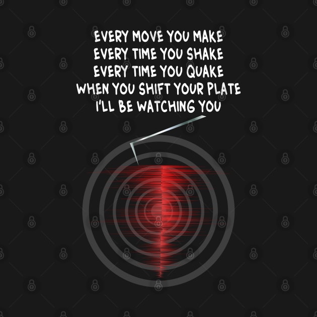 'I'll Be Watching You' - Seismograph Earthquake Watch Lyrics by geodesyn