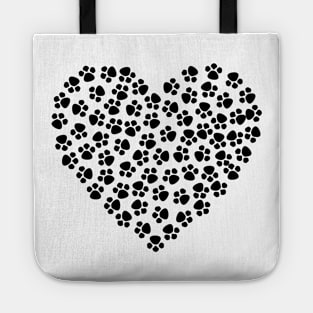 Dog Paws, Puppy Paws, Animal Paws, Heart, Pet Tote