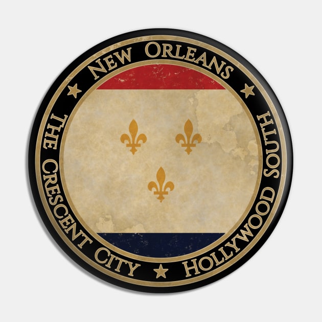 Vintage Louisiana USA Flag // Retro American Flag Stars and Stripes -  Louisiana Love - Pin