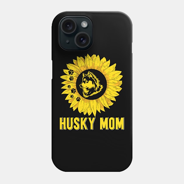 Cute Sunflower Husky Lover Mom Phone Case by JB.Collection