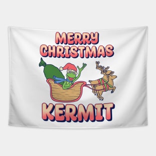 Kermit Merry Christmas Tapestry