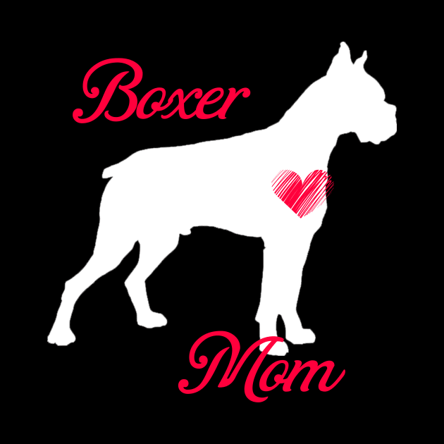 Boxer terrier mom   cute mother's day t shirt for dog lovers by jrgenbode