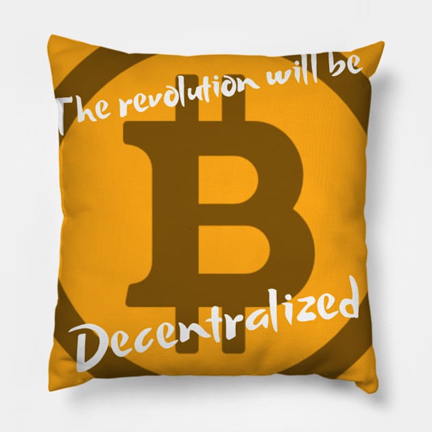 Decentralized Revolution BTC Pillow by Tiny Crypto Blog