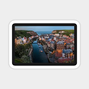 Staithes Village View at Blue Hour Magnet