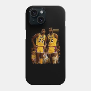 Magic Johnson and James Worthy, 1984 Phone Case