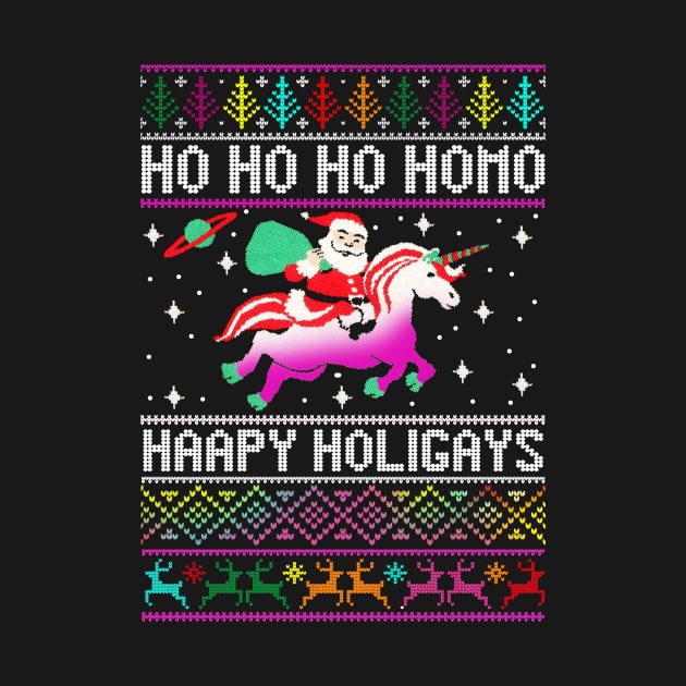 Ho Ho Ho Happy Hologays Funny Christmas LGBT by wheeleripjm