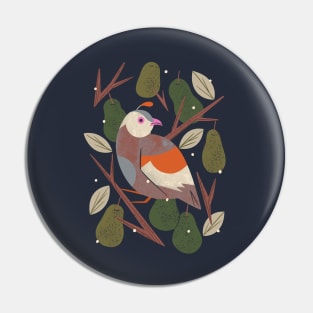 Partridge in a Pear Tree Pin