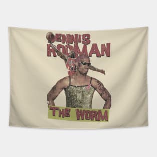 Dennis Rodman the worm vintage cracked Tapestry