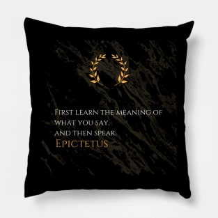 The Power of Mindful Expression: Epictetus' Insight Pillow