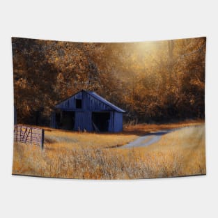 Old Barn in the Fall Tapestry