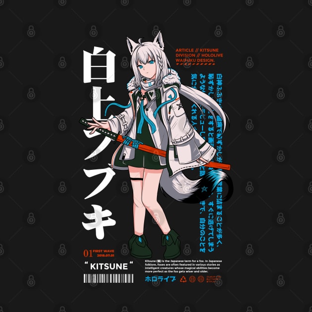 Hololive Japan Shirakami Fubuki - Kitsune by Waifuku Merch