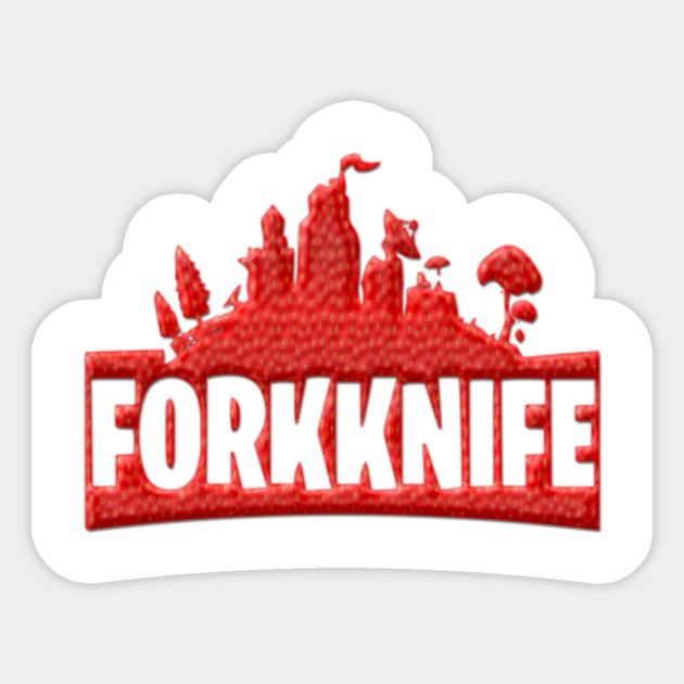 Fork Knife Game Funny Forknite Meme Fortnite Battle Royale Sticker