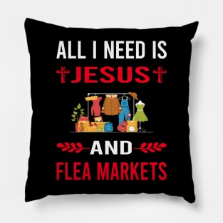 I Need Jesus And Flea Market Pillow