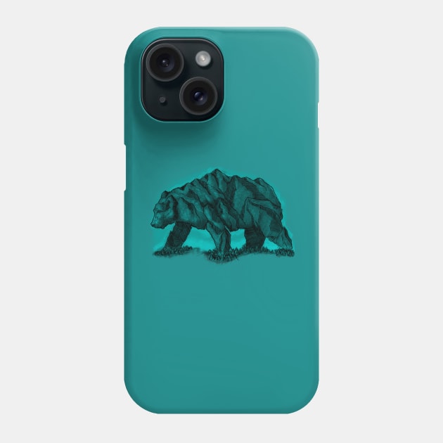 Peak Bear (Color) Phone Case by Mainahste