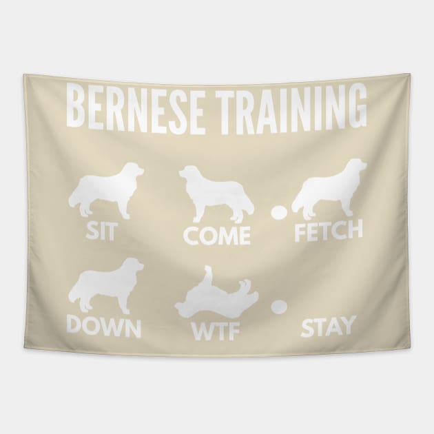 Bernese Training Bernese Dog Tricks Tapestry by DoggyStyles