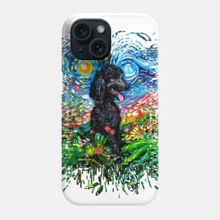 Black Poodle Night 2 (version2) Phone Case