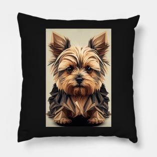 Super Cute Yorkshire Terrier Puppy Portrait Pillow