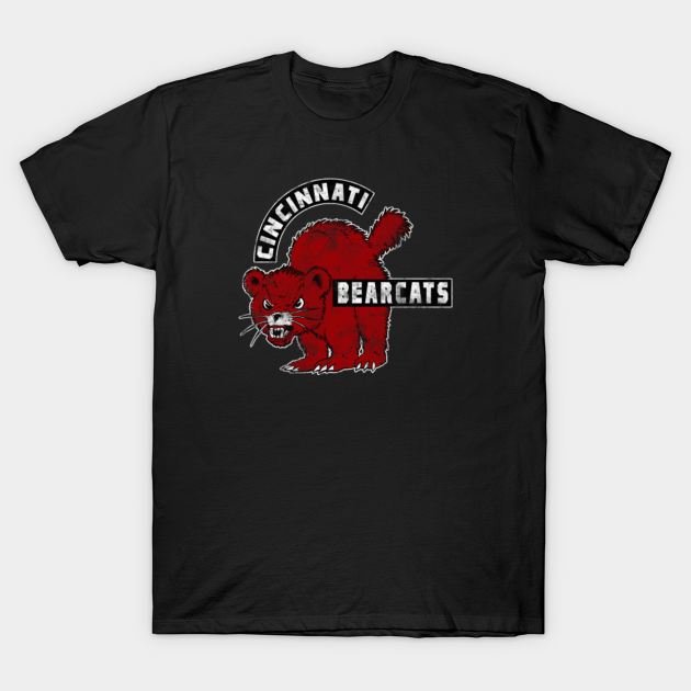 Discover Vintage Cincinnati Bearcats Mascot from the 50s -Distressed - Bearcats - T-Shirt