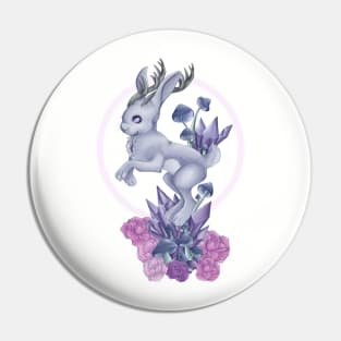 Winter Jackalope Pin