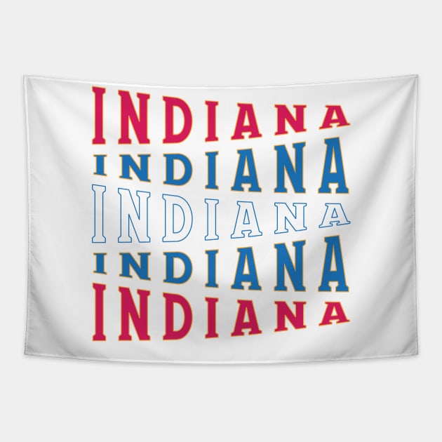 TEXT ART USA INDIANA Tapestry by LAVA-ROMA-NOVA