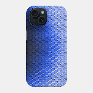 Blue Skin 3D Hexagons Pattern Phone Case