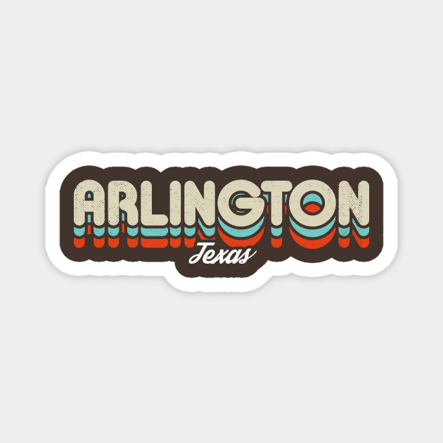 Retro Arlingon Texas Magnet by rojakdesigns