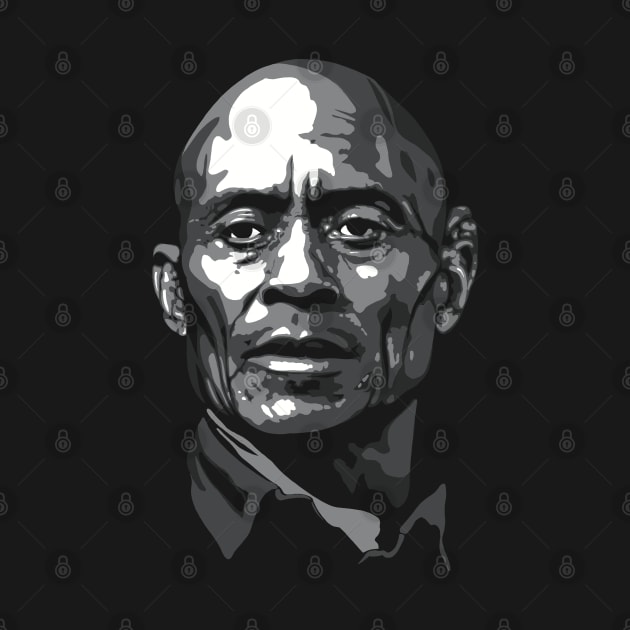 Woody Strode greyscale by @johnnehill