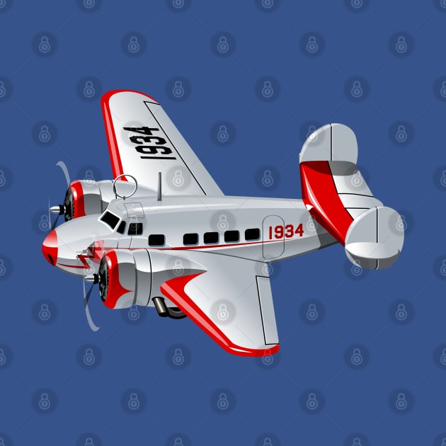 Cartoon retro plane by Mechanik